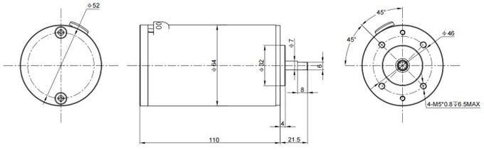درب بازکن موتور DC اتومبیل DC موتور DC سری NdFeB D64 برس دار سیاره ای 0
